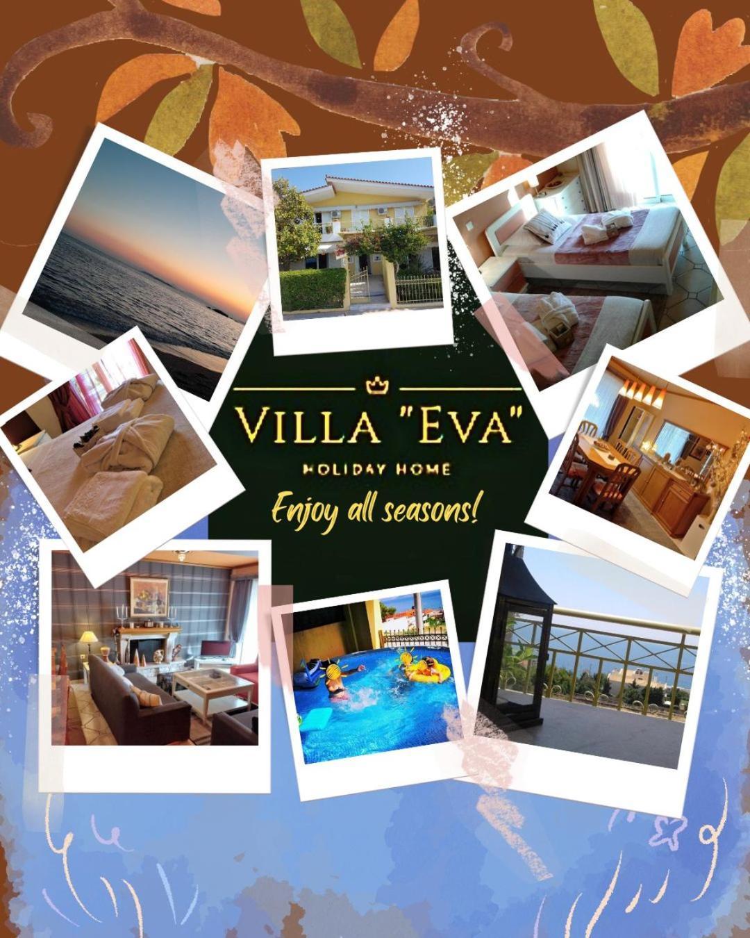 Agia Marina  Villa "Eva" - Entire Beachfront Holiday Home - 4S מראה חיצוני תמונה